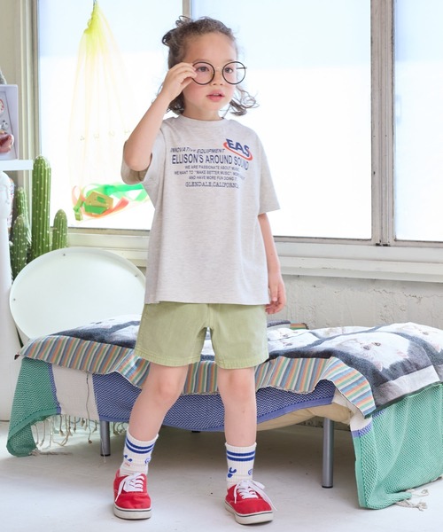 BIG FIELD（ビッグフィールド）の「製品染めショーツ（80～150cm）（その他パンツ・キッズ・オレンジ/ネイビー/イエロー/マスタード/パープル/チャコール/グリーン/カーキ/ブルー・80/90/95/100/110/120/130/140/150）」の3枚目の写真