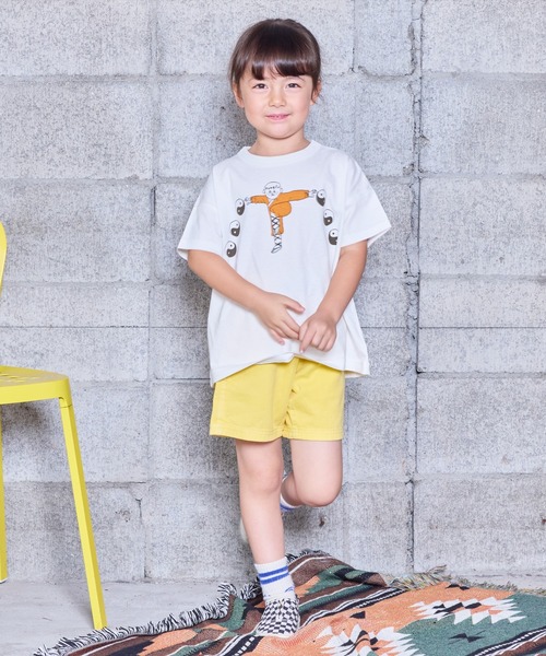 BIG FIELD（ビッグフィールド）の「製品染めショーツ（80～150cm）（その他パンツ・キッズ・オレンジ/ネイビー/イエロー/マスタード/パープル/チャコール/グリーン/カーキ/ブルー・80/90/95/100/110/120/130/140/150）」の7枚目の写真