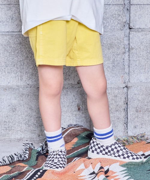 BIG FIELD（ビッグフィールド）の「製品染めショーツ（80～150cm）（その他パンツ・キッズ・オレンジ/ネイビー/イエロー/マスタード/パープル/チャコール/グリーン/カーキ/ブルー・80/90/95/100/110/120/130/140/150）」の11枚目の写真