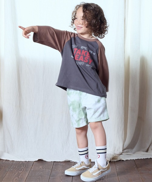 BIG FIELD（ビッグフィールド）の「製品染めショーツ（80～150cm）（その他パンツ・キッズ・オレンジ/ネイビー/イエロー/マスタード/パープル/チャコール/グリーン/カーキ/ブルー・80/90/95/100/110/120/130/140/150）」の14枚目の写真