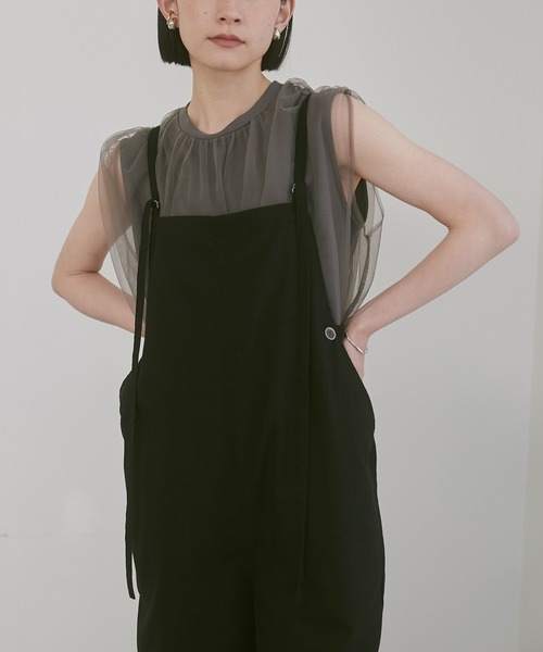 【セール】リネンブレンドサロペット（サロペット/オーバーオール）｜hunch（ハンチ）