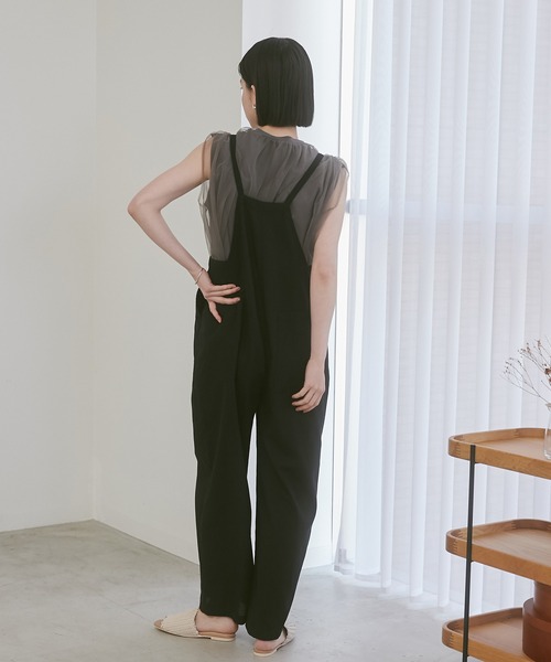 【セール】リネンブレンドサロペット（サロペット/オーバーオール）｜hunch（ハンチ）