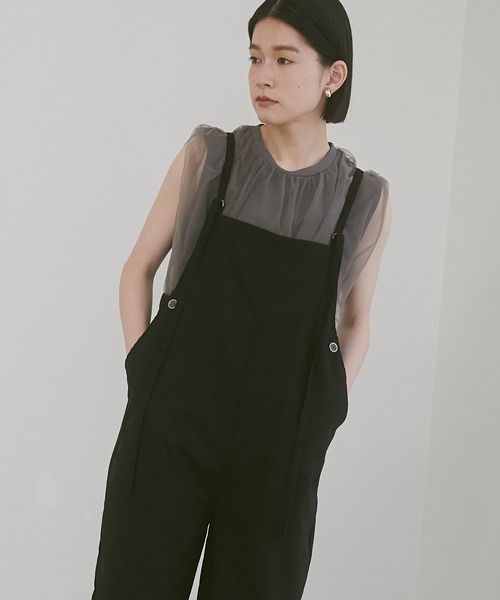 【セール】リネンブレンドサロペット（サロペット/オーバーオール）｜hunch（ハンチ）