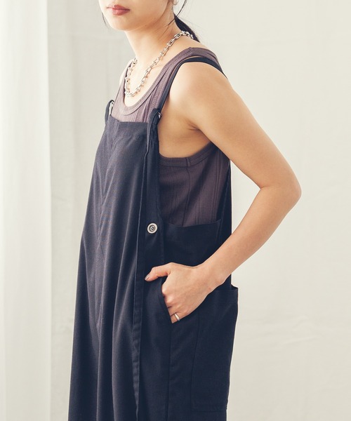 【セール】リネンブレンドサロペット（サロペット/オーバーオール）｜hunch（ハンチ）