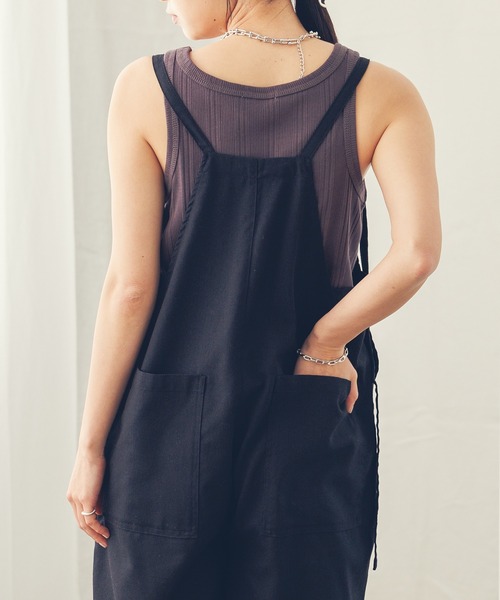 【セール】リネンブレンドサロペット（サロペット/オーバーオール）｜hunch（ハンチ）