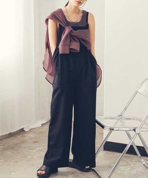 【セール】リネンブレンドサロペット（サロペット/オーバーオール）｜hunch（ハンチ）