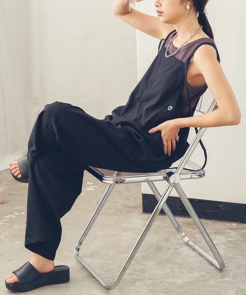 【セール】リネンブレンドサロペット（サロペット/オーバーオール）｜hunch（ハンチ）