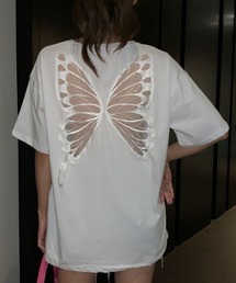 シアーバタフライ半袖Tシャツ