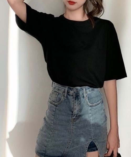 SHEENA(シーナ)の「シアーバタフライ半袖Tシャツ(Tシャツ/カットソー・レディース・ブラック/ホワイト・M)」の7枚目の写真