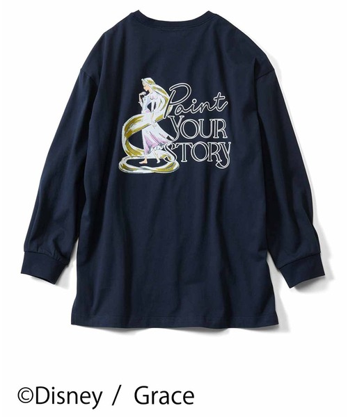 IEDIT(イディット)の「IEDIT 「Disneyプリンセス」 コットンカットソーロングTシャツ(Tシャツ/カットソー・レディース・チャコール/ベージュ/ネイビー・MEDIUM/LARGE/X-LARGE/XX-LARGE/XXX-LARGE/SMALL)」の3枚目の写真