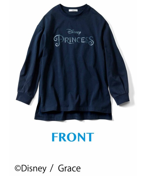 IEDIT(イディット)の「IEDIT 「Disneyプリンセス」 コットンカットソーロングTシャツ(Tシャツ/カットソー・レディース・チャコール/ベージュ/ネイビー・MEDIUM/LARGE/X-LARGE/XX-LARGE/XXX-LARGE/SMALL)」の9枚目の写真