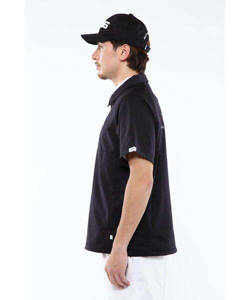 ✳︎✳︎新品未使用✳︎✳︎PING ブラック ハーフジップシャツ PING（ピン）の「【PING APPAREL】布帛撥水ハーフジップシャツ