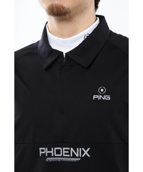 PING（ピン）の「【PING APPAREL】布帛撥水ハーフジップシャツ