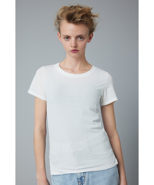 HeRIN.CYE（ヘリンドットサイ）の「Crew neck tee  クルーネックティー（Tシャツ/カットソー・レディース・パープル/ブラック/ホワイト/レッド・FREE）」の2枚目の写真