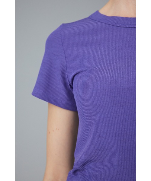 HeRIN.CYE（ヘリンドットサイ）の「Crew neck tee  クルーネックティー（Tシャツ/カットソー・レディース・パープル/ブラック/ホワイト/レッド・FREE）」の11枚目の写真