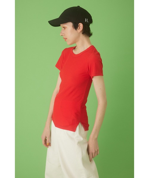 HeRIN.CYE（ヘリンドットサイ）の「Crew neck tee  クルーネックティー（Tシャツ/カットソー・レディース・パープル/ブラック/ホワイト/レッド・FREE）」の13枚目の写真