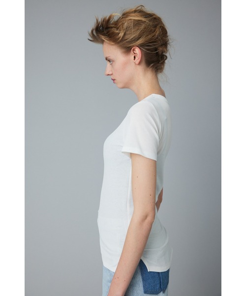 HeRIN.CYE（ヘリンドットサイ）の「Crew neck tee  クルーネックティー（Tシャツ/カットソー・レディース・パープル/ブラック/ホワイト/レッド・FREE）」の16枚目の写真