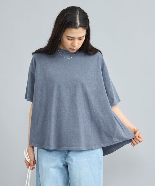 coen(コーエン)の「フハクドッキングピグメントハーフスリーブTシャツ(Tシャツ/カットソー・レディース・ネイビー/ダークグレー/オリーブ/オフホワイト・L/M)」の5枚目の写真