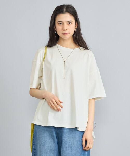 coen(コーエン)の「フハクドッキングピグメントハーフスリーブTシャツ(Tシャツ/カットソー・レディース・ネイビー/ダークグレー/オリーブ/オフホワイト・L/M)」の10枚目の写真