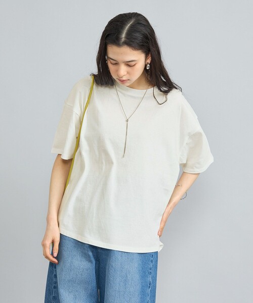 coen(コーエン)の「フハクドッキングピグメントハーフスリーブTシャツ(Tシャツ/カットソー・レディース・ネイビー/ダークグレー/オリーブ/オフホワイト・L/M)」の11枚目の写真