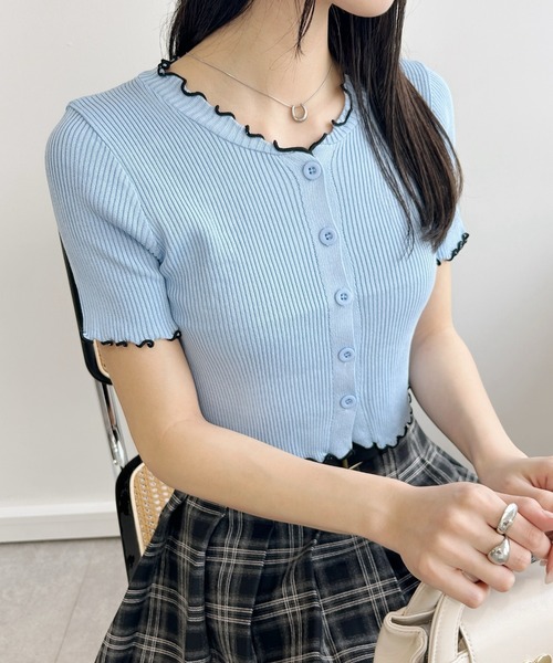 United store(ユナイテッドストア)の「メローフリルクロップドトップ(Tシャツ/カットソー・レディース・ホワイト/ブラック/ブルー・FREE)」の16枚目の写真