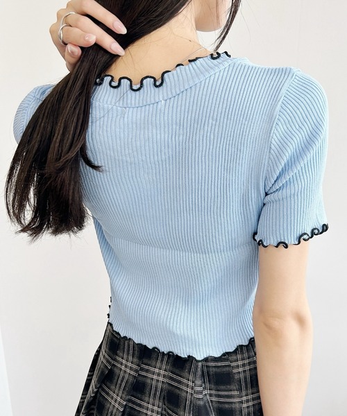 United store(ユナイテッドストア)の「メローフリルクロップドトップ(Tシャツ/カットソー・レディース・ホワイト/ブラック/ブルー・FREE)」の18枚目の写真