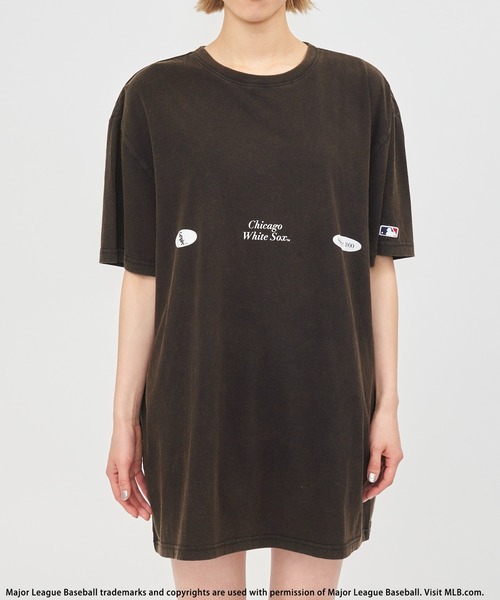 BACK TO THE FIELD（バック トゥー ザ フィールド）の「【MLB】オーバルロゴビックTシャツ（Tシャツ/カットソー・レディース・ホワイト/ブラック・FREE）」の7枚目の写真