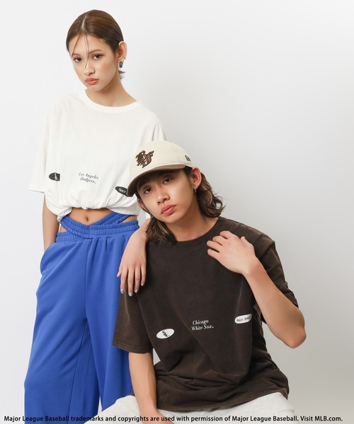 MLB】オーバルロゴビックTシャツ BACK TO THE FIELD│SPIRALGIRL