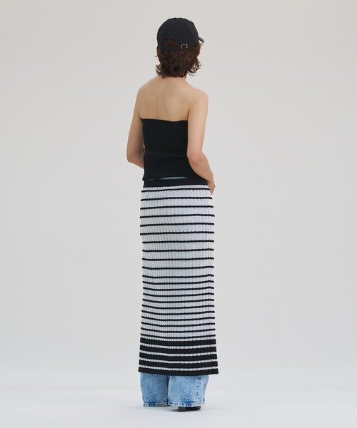 oll(オール)の「Sheer boarder skirt(スカート・レディース・ホワイト/ブラック/ホワイト×ブラック・FREE)」の20枚目の写真