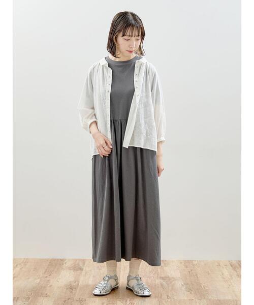 Samansa Mos2（サマンサ モスモス）の「【抗菌防臭】初夏のふんわりギャザーシャツ（シャツ/ブラウス・レディース・オフホワイト/ピンク/ブルー/ブラック・F）」の19枚目の写真