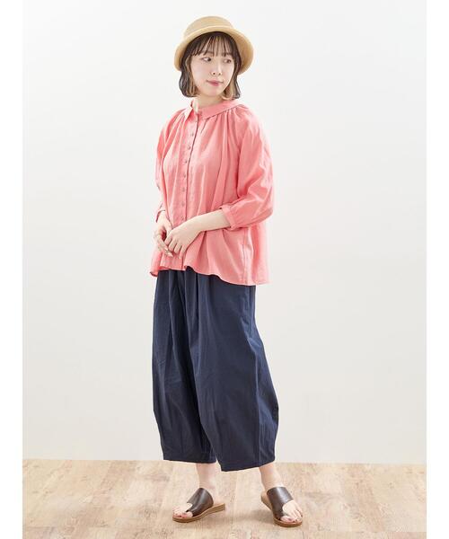 Samansa Mos2（サマンサ モスモス）の「【抗菌防臭】初夏のふんわりギャザーシャツ（シャツ/ブラウス・レディース・オフホワイト/ピンク/ブルー/ブラック・F）」の13枚目の写真