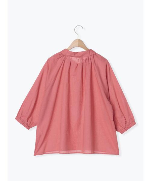 Samansa Mos2（サマンサ モスモス）の「【抗菌防臭】初夏のふんわりギャザーシャツ（シャツ/ブラウス・レディース・オフホワイト/ピンク/ブルー/ブラック・F）」の6枚目の写真