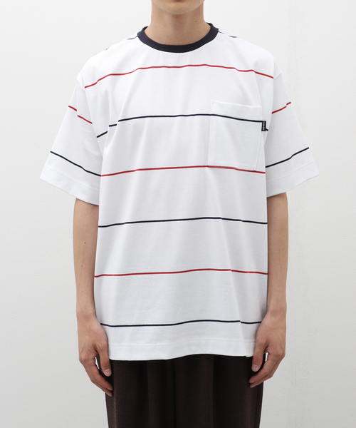 cabaret poval（キャバレーポバール）の「CABARET POVAL / キャバレーポバール Third Stripe Top（Tシャツ/カットソー・メンズ・ホワイト/ベージュ・LARGE/X-LARGE）」の3枚目の写真