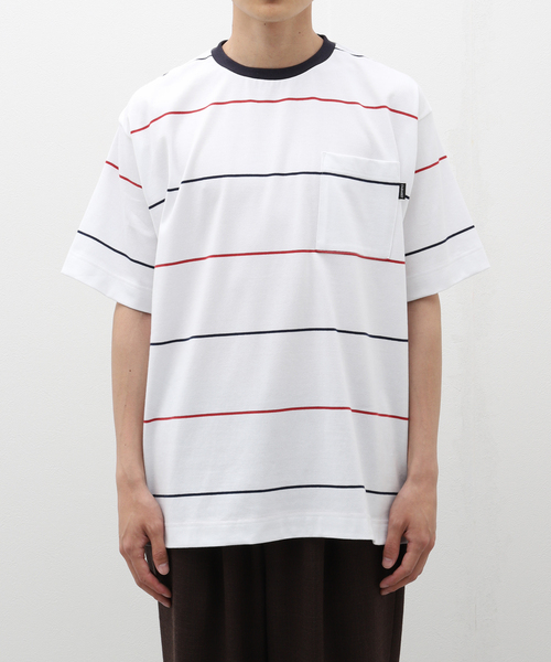 cabaret poval（キャバレーポバール）の「CABARET POVAL / キャバレーポバール Third Stripe Top（Tシャツ/カットソー・メンズ・ホワイト/ベージュ・LARGE/X-LARGE）」の6枚目の写真