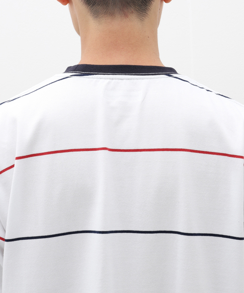 cabaret poval（キャバレーポバール）の「CABARET POVAL / キャバレーポバール Third Stripe Top（Tシャツ/カットソー・メンズ・ホワイト/ベージュ・LARGE/X-LARGE）」の9枚目の写真