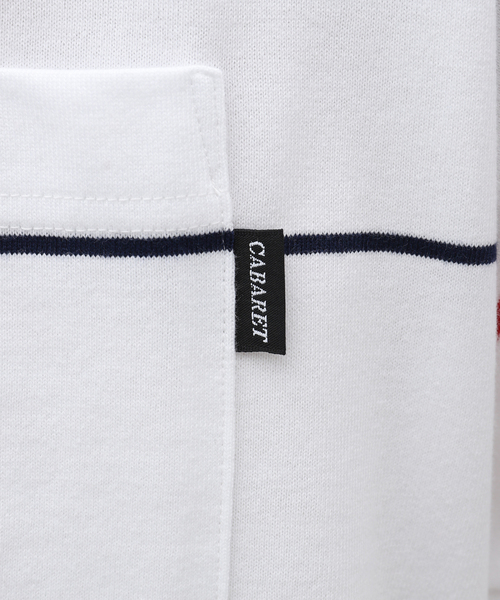 cabaret poval（キャバレーポバール）の「CABARET POVAL / キャバレーポバール Third Stripe Top（Tシャツ/カットソー・メンズ・ホワイト/ベージュ・LARGE/X-LARGE）」の14枚目の写真