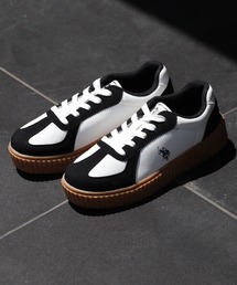 U.S. POLO ASSN.（ユーエスポロアッスン）の「【U.S. POLO ASSN./ユーエスポロアッスン】厚底ボリュームソール ワンポイント ローカット コンビネーションスニーカー（スニーカー）」