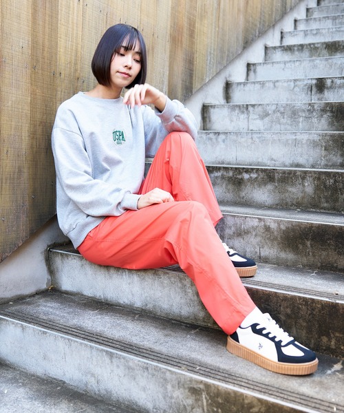 U.S. POLO ASSN.（ユーエスポロアッスン）の「【U.S. POLO ASSN./ユーエスポロアッスン】厚底ボリュームソール ワンポイント ローカット コンビネーションスニーカー（スニーカー・レディース・ホワイト/ブラック/ホワイト系その他/ホワイト系その他2/キャメル/ホワイト系その他3・22.5cm/23.0cm/23.5cm/24.0cm/24.5cm/25.0cm/25.5cm/26.0cm/26.5cm/27.0cm/28.0cm/27.5cm）」の21枚目の写真