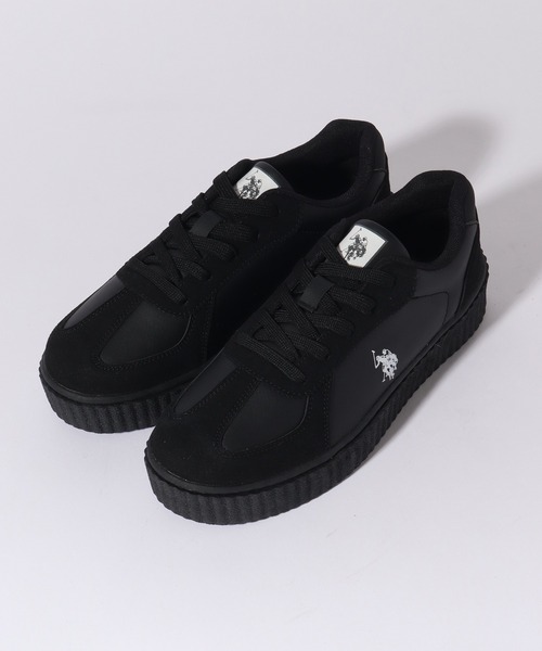 U.S. POLO ASSN.（ユーエスポロアッスン）の「【U.S. POLO ASSN./ユーエスポロアッスン】厚底ボリュームソール ワンポイント ローカット コンビネーションスニーカー（スニーカー・レディース・ホワイト/ブラック/ホワイト系その他/ホワイト系その他2/キャメル/ホワイト系その他3・22.5cm/23.0cm/23.5cm/24.0cm/24.5cm/25.0cm/25.5cm/26.0cm/26.5cm/27.0cm/28.0cm/27.5cm）」の15枚目の写真