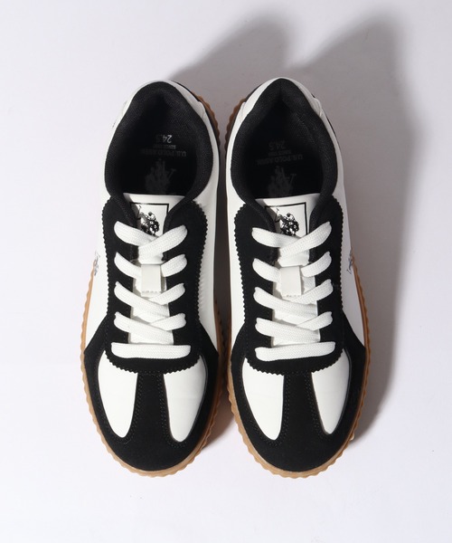 U.S. POLO ASSN.（ユーエスポロアッスン）の「【U.S. POLO ASSN./ユーエスポロアッスン】厚底ボリュームソール ワンポイント ローカット コンビネーションスニーカー（スニーカー・レディース・ホワイト/ブラック/ホワイト系その他/ホワイト系その他2/キャメル/ホワイト系その他3・22.5cm/23.0cm/23.5cm/24.0cm/24.5cm/25.0cm/25.5cm/26.0cm/26.5cm/27.0cm/28.0cm/27.5cm）」の11枚目の写真