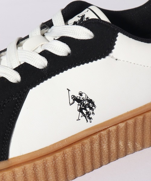 U.S. POLO ASSN.（ユーエスポロアッスン）の「【U.S. POLO ASSN./ユーエスポロアッスン】厚底ボリュームソール ワンポイント ローカット コンビネーションスニーカー（スニーカー・レディース・ホワイト/ブラック/ホワイト系その他/ホワイト系その他2/キャメル/ホワイト系その他3・22.5cm/23.0cm/23.5cm/24.0cm/24.5cm/25.0cm/25.5cm/26.0cm/26.5cm/27.0cm/28.0cm/27.5cm）」の7枚目の写真