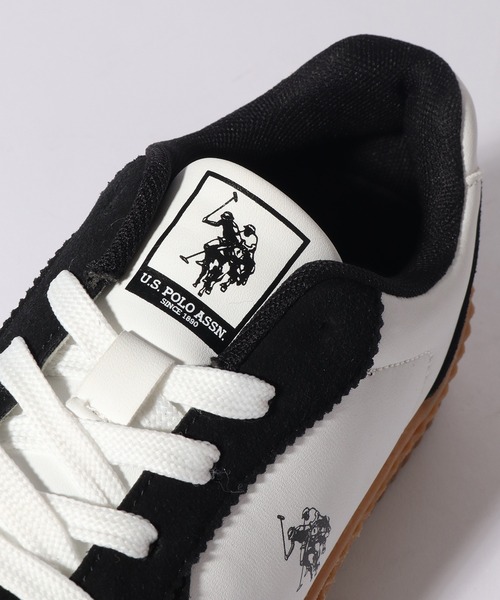U.S. POLO ASSN.（ユーエスポロアッスン）の「【U.S. POLO ASSN./ユーエスポロアッスン】厚底ボリュームソール ワンポイント ローカット コンビネーションスニーカー（スニーカー・レディース・ホワイト/ブラック/ホワイト系その他/ホワイト系その他2/キャメル/ホワイト系その他3・22.5cm/23.0cm/23.5cm/24.0cm/24.5cm/25.0cm/25.5cm/26.0cm/26.5cm/27.0cm/28.0cm/27.5cm）」の8枚目の写真