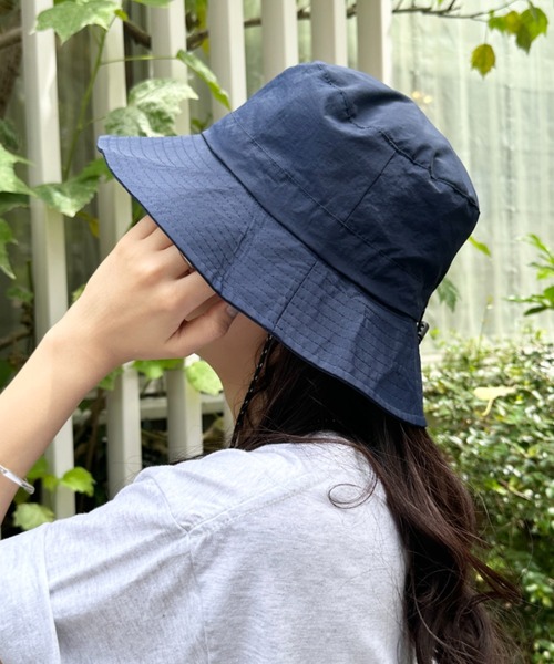 CLEA(クレア)の「UVカット/撥水パッカブルサファリハット(ハット・レディース・ブラック/カーキ/ネイビー/ベージュ/チャコールグレー・FREE)」の5枚目の写真