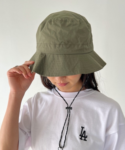 CLEA(クレア)の「UVカット/撥水パッカブルサファリハット(ハット・レディース・ブラック/カーキ/ネイビー/ベージュ/チャコールグレー・FREE)」の16枚目の写真