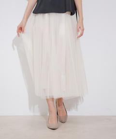 セール】ラップデザインシアーボリュームスカート（スカート