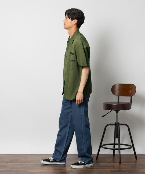 ALPHA_(アルファ)の「ALPHA(アルファ)虎刺繍リネンコットンシャツ(シャツ/ブラウス・メンズ・ブラック/オリーブ・L/XL/M)」の11枚目の写真