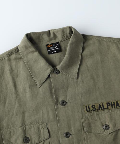 ALPHA_(アルファ)の「ALPHA(アルファ)虎刺繍リネンコットンシャツ(シャツ/ブラウス・メンズ・ブラック/オリーブ・L/XL/M)」の15枚目の写真