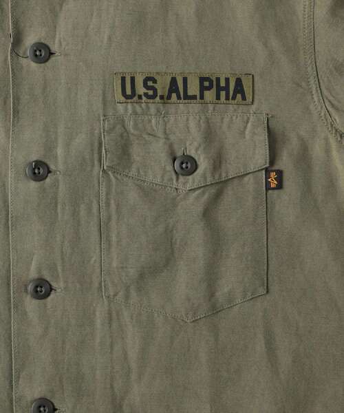 ALPHA_(アルファ)の「ALPHA(アルファ)虎刺繍リネンコットンシャツ(シャツ/ブラウス・メンズ・ブラック/オリーブ・L/XL/M)」の17枚目の写真