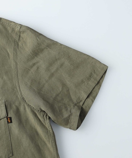 Alpha Industries（アルファインダストリーズ）の「【ALPHA】虎刺繍リネンコットンシャツ（シャツ/ブラウス・メンズ・ブラック/オリーブ・L/XL/M）」の11枚目の写真