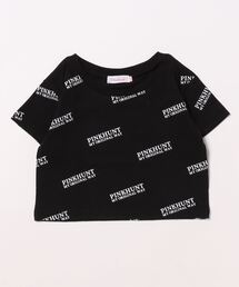 PINKHUNT（ピンクハント）の「PINKHUNT ピンクハント チビT ロゴ総柄 Tシャツ 9556K（Tシャツ/カットソー・キッズ）」